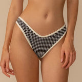 B&W Gingham Lulu Bikini Bottom