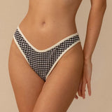 B&W Gingham Lulu Bikini Bottom