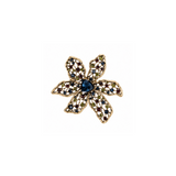 Vintage Sapphire Floral Brooch