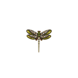 Vintage-Inspired Chartreuse Dragonfly Brooch