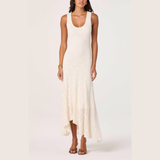 Freida Lace Cream Midi Dress