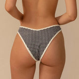 B&W Gingham Lulu Bikini Bottom