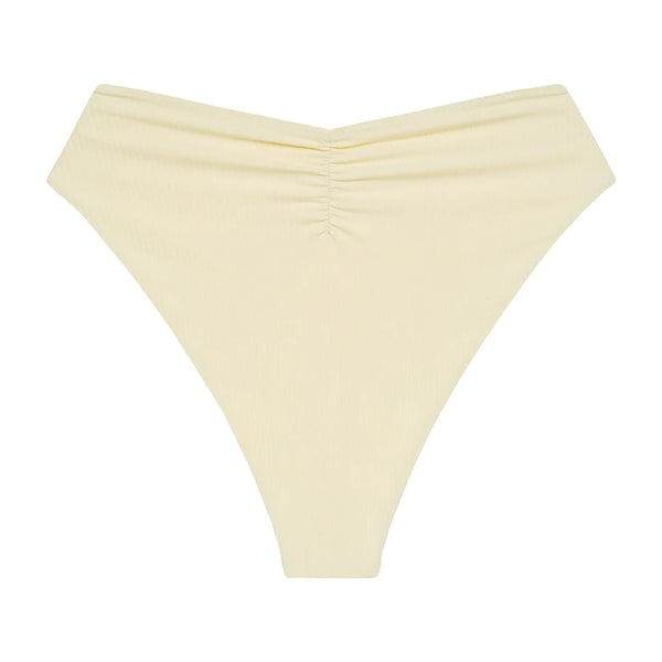 Cream Rib Paula Tie-Up Bikini Bottom