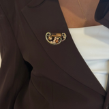 Vintage-Inspired Smoky Quartz Brooch