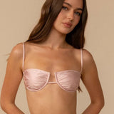 Pale Blush Silkie Simonette Bikini Top