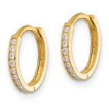 14k cz huggie