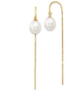 14k freshwater pearl threader