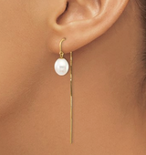 14k freshwater pearl threader