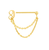 Draped Double Chain Front-to-Back Earrings