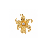 Vintage-Inspired Crystal Flower Brooch