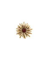 Vintage Burgundy Floral Brooch