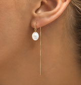 14k freshwater pearl threader